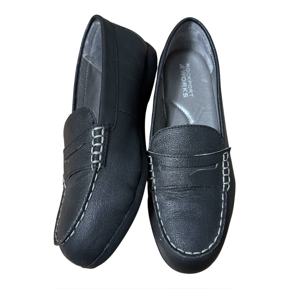 Rockport Works Top Shore RK600-W Work & Safety Shoes Womens Size 9W Loafer Black